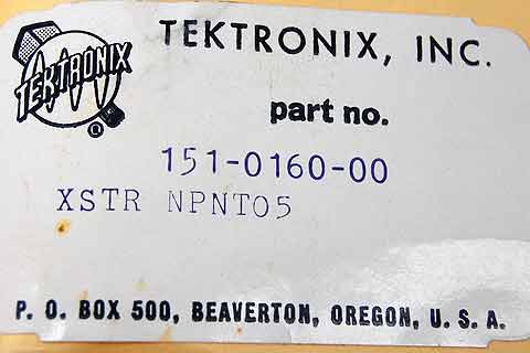 151-0160-00 Tektronix Transistor