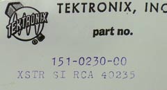 151-0230-00 Tektronix Transistor