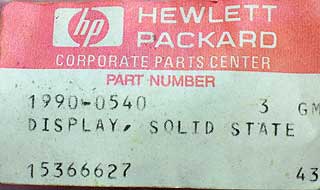 HP/Agilent LED Display, 1990-0540