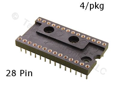 28 Pin Machine Pin IC Socket  Pkg of 4