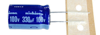   330uF 100V Radial Electrolytic Capacitor