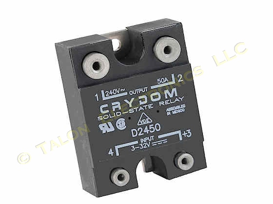 Crydom D2450 Solid State Relay 240V 50A - 3 to 32 VDC control