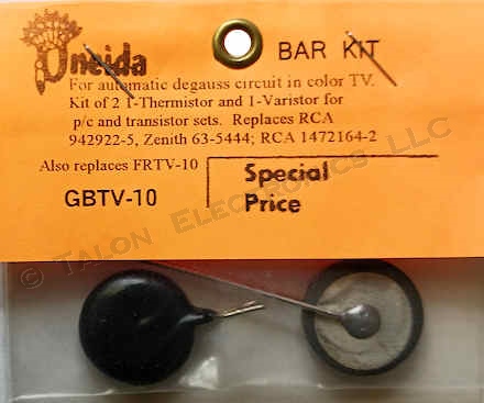     Oneida Thermistor/Varistor Glo Bar Degaussing Kit, GBTV-10