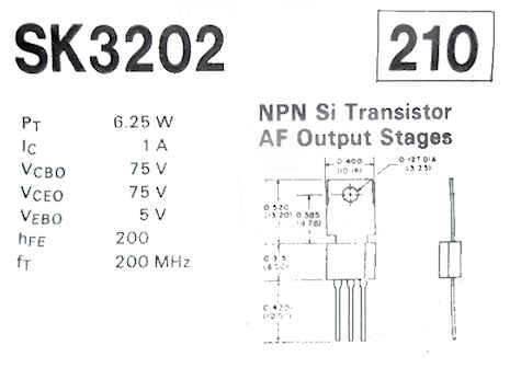   SK3202 NPN Silicon Power Transistor
