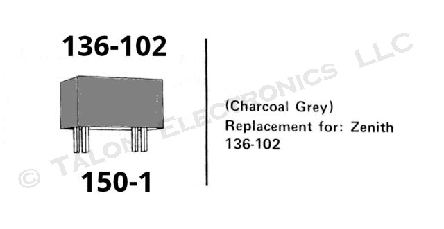 Zenith 136-102 Belfuse Chemical Fuse 150-1 - Charcoal Gray
