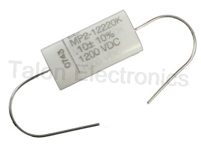 .1uF/1200VDC axial film capacitor