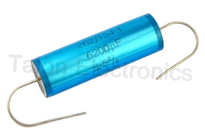 .0062uF/1500VDC axial polypropylene film capacitor