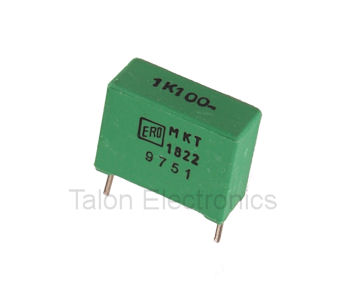  1.0uF / 100V MKT 1822 Metallized Polyester Film Radial Box Capacitors (Pkg of 3) 
