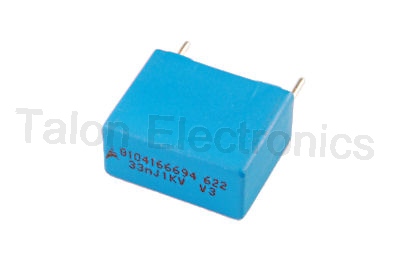    .033uF / 1000VDC radial box polyester film capacitor
