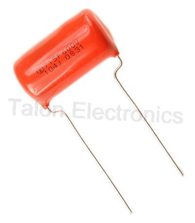  .1uF/ 600VDC Sprague Orange Drop radial film capacitor