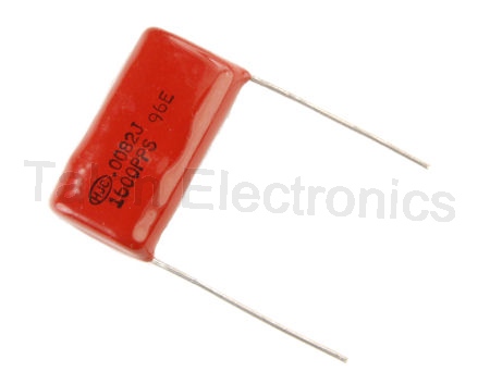 .0082uF/1600VDC radial film capacitor
