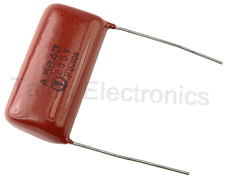 .56uF/250VDC radial polyester film capacitor