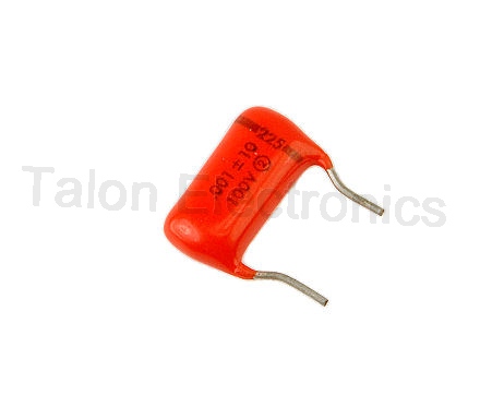       .001uF/100VDC Sprague Orange Drop capacitor with formed PC leads