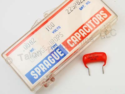    .0082uF/100V Sprague Orange Drop radial capacitor - PC Leads