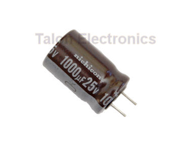  1000uF  25V Radial Electrolytic Capacitor PC Leads