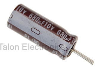   680uF  10V Radial Electrolytic Capacitor PC Leads