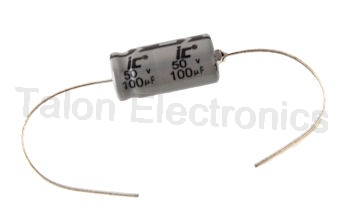   100uF  50V Axial Electrolytic Capacitor - Illinois Capacitor 107TTA050M