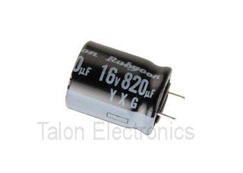   820uF 16V Radial Capacitor PC Leads