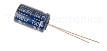   100 uf  50V Non-Polarized (Bipolar) Radial Electrolytic Capacitor