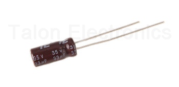    33uF   35V Radial Low Impedance Electrolytic Capacitor