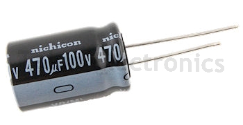   470uF 100V Radial Electrolytic Capacitor