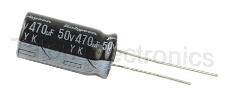   470uF  50V Radial Electrolytic Capacitor