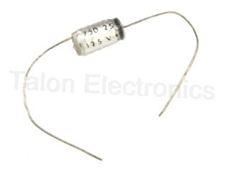   750pf, 2.5% 125V Axial Lead Polystyrene Capacitor