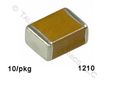     0.15uf,  50V Surface Mount Ceramic Capacitor Size 1210 (Pkg of 10)