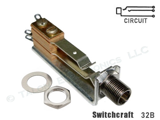 Switchcraft 32B 3-Conductor 1/4" Long Frame Jack