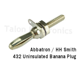 Uninsulated Stud Mount Banana Plug  - Abbatron 432
