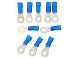 Solderless Insulated Ring Terminal for #8 Screw - Crimp - 16-14 Wire Range - 10 PACK