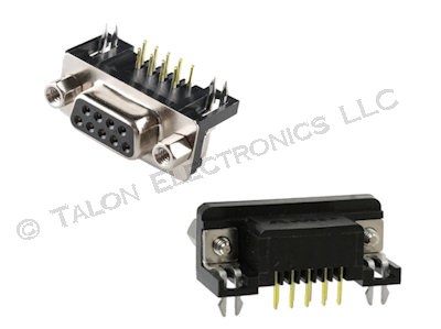  9 Pin D-Subminature PC Mount Female Connector 