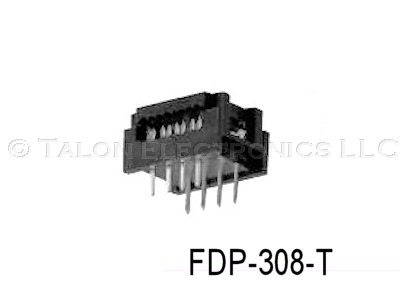 Adam Tech FDP-308-T 8-Pin Flat Cable IDC Plug