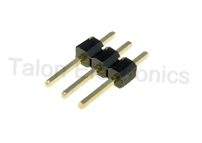  1X3 Square 3 Pin Breakaway Header - .1" - with Gold Plated Pins