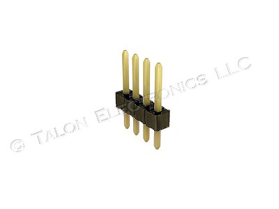  1X4 Square 4 Pin Breakaway Header - .1" - with Gold Plated Pins