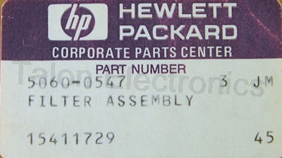 HP 5060-0547 Filter Assembly