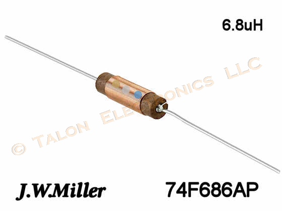     6.8uH Axial Lead Inductor - Miller 74F686AP RF Choke