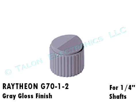 Gray Raytheon Knob G70-1-2 for 1/4" Shafts