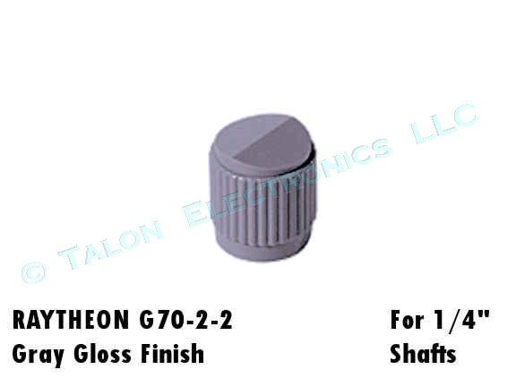 Gray Raytheon Knob G70-2-2 for 1/4" Shafts