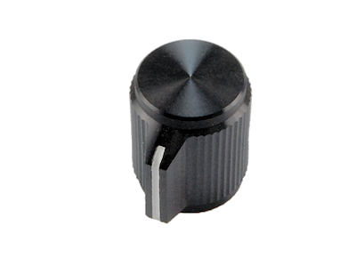 Black Aluminum Pointer Knob for .250" Shafts KPN-500B