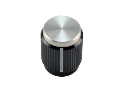 Aluminum Two Tone Knob With Index Line for .250" Shafts KN-500BA