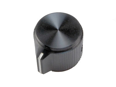 Black Aluminum Pointer Knob for .250" Shafts KPN-700B
