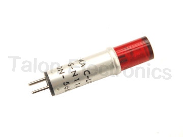  90-125V Red Neon Cartridge Lamp Eldema CR04-RCS-N114