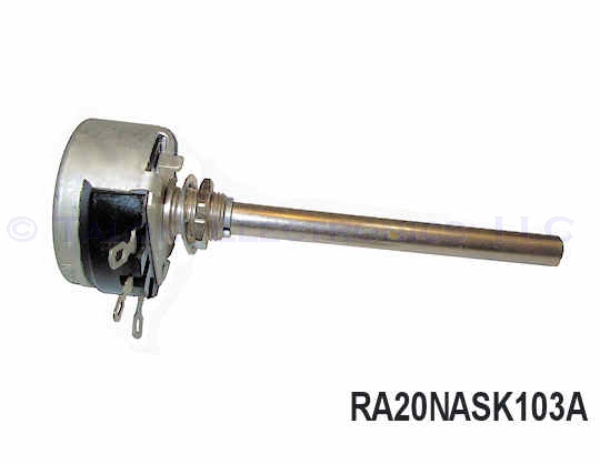   10K Ohms Linear Taper Wirewound 2W Potentiometer - RA20NASK103A