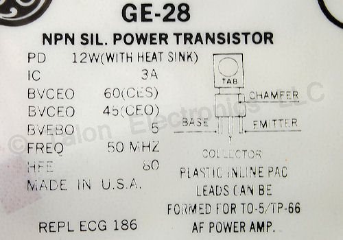  GE-28 NPN Silicon Power Transistor