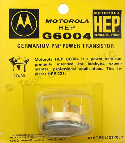 HEP-G6004 TO-36 PNP Power Transistor