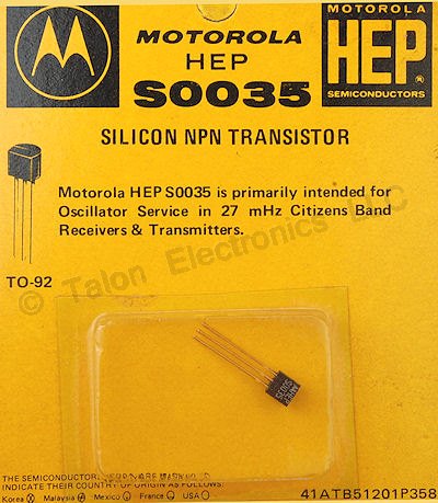 HEP-S0035 NPN RF Silicon Transistor