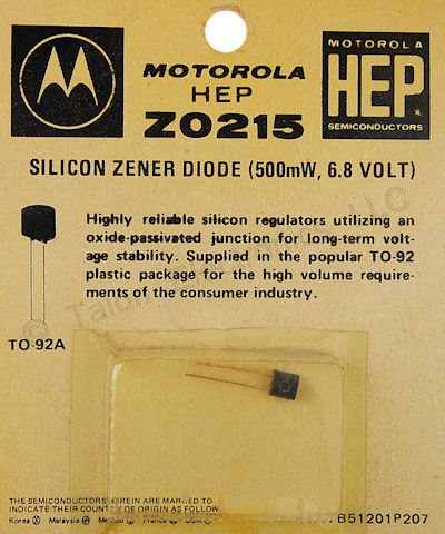 HEP-Z0215 6.8 Zener Diode 6.8V 400mW