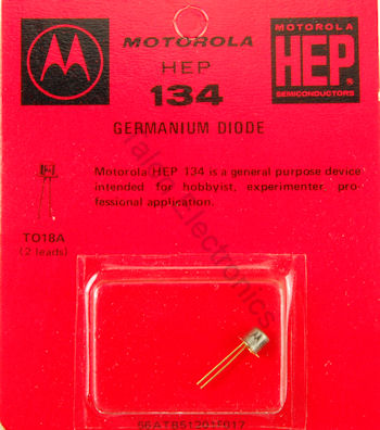 HEP-134 Germanium Diode  60V, 50mA - 1N34 replacement