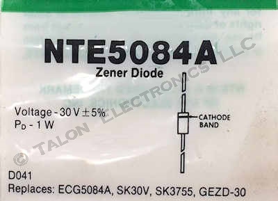 NTE5084A 30V 1 Watt Zener Diode